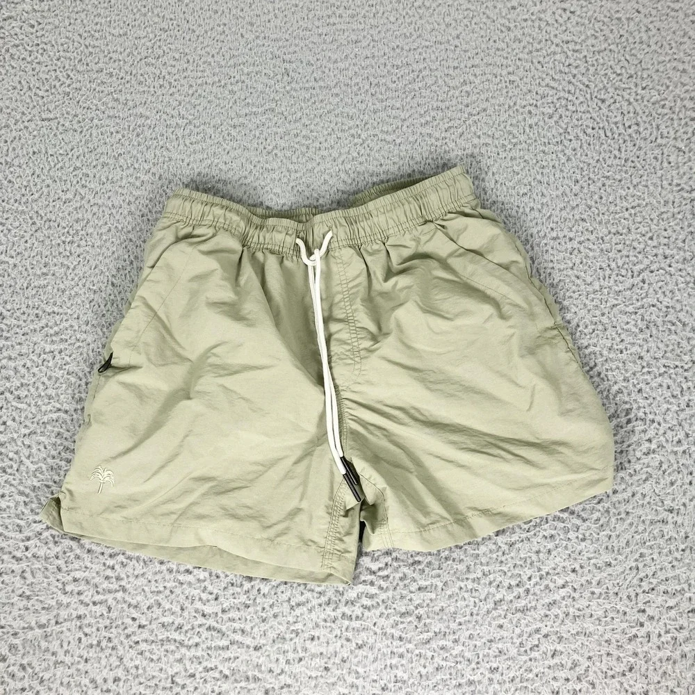 OAS Swim Shorts Mens Medium Nylon Palm Tree Mesh Lined Quick Dry Trunks